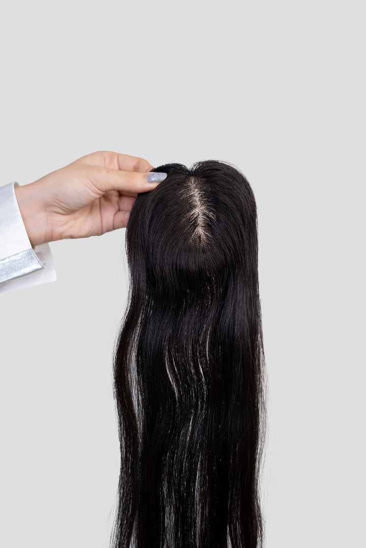 Monofilament Clip-in Human Hair Women's Topper