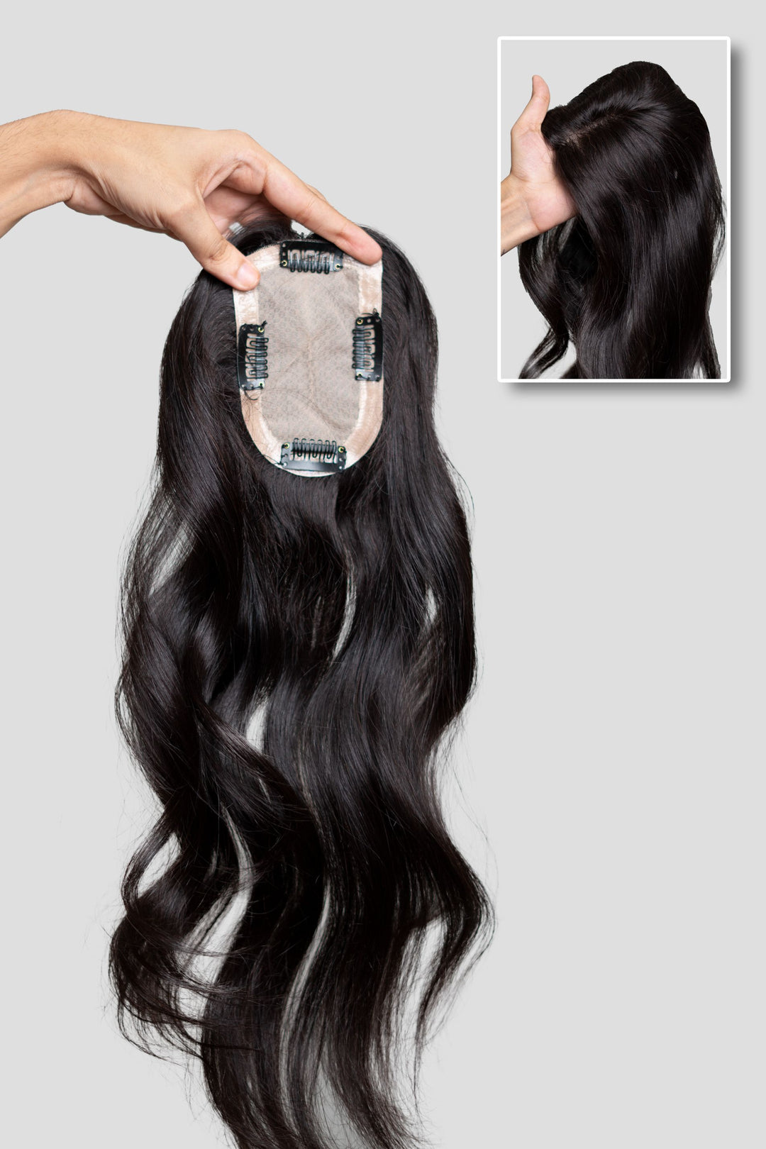 monofilament human hair topper