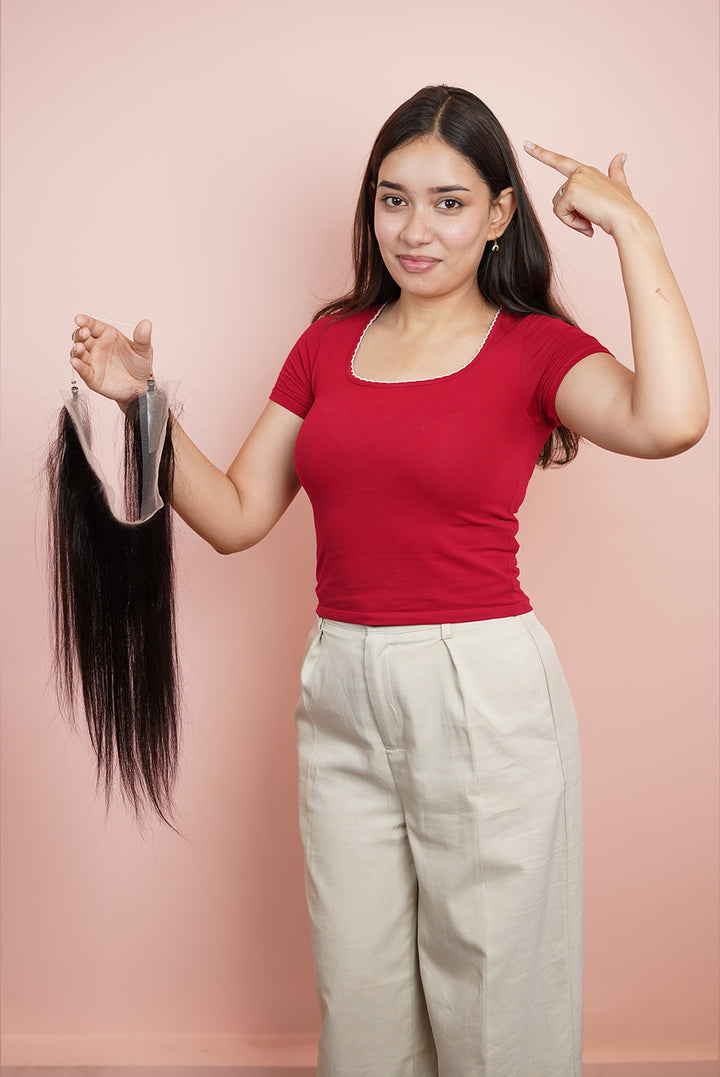 Receding hairline topper ( no clips )