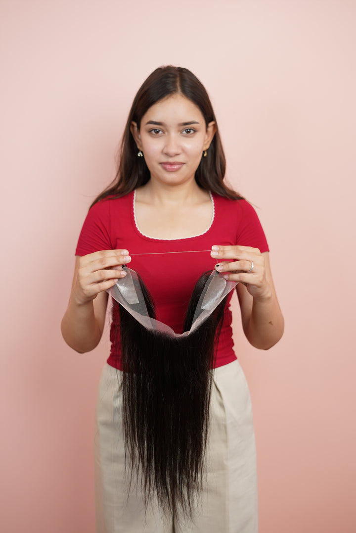 Receding hairline topper ( no clips ) – Beaux Hair Extensions