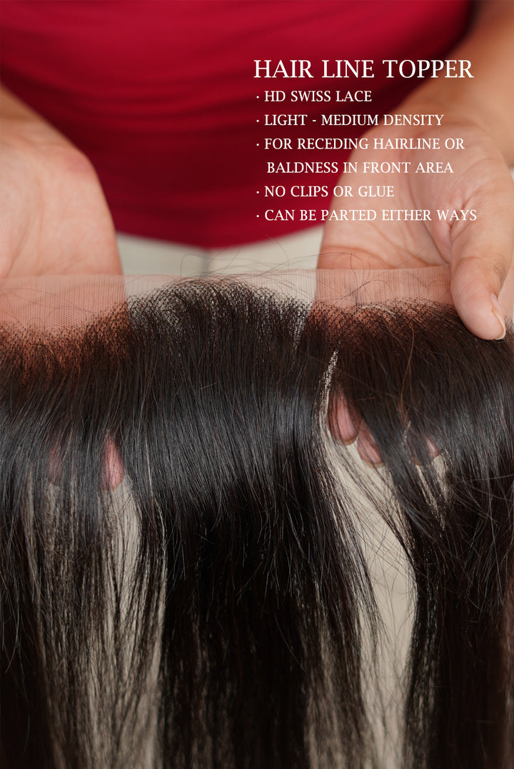 Receding hairline topper ( no clips )