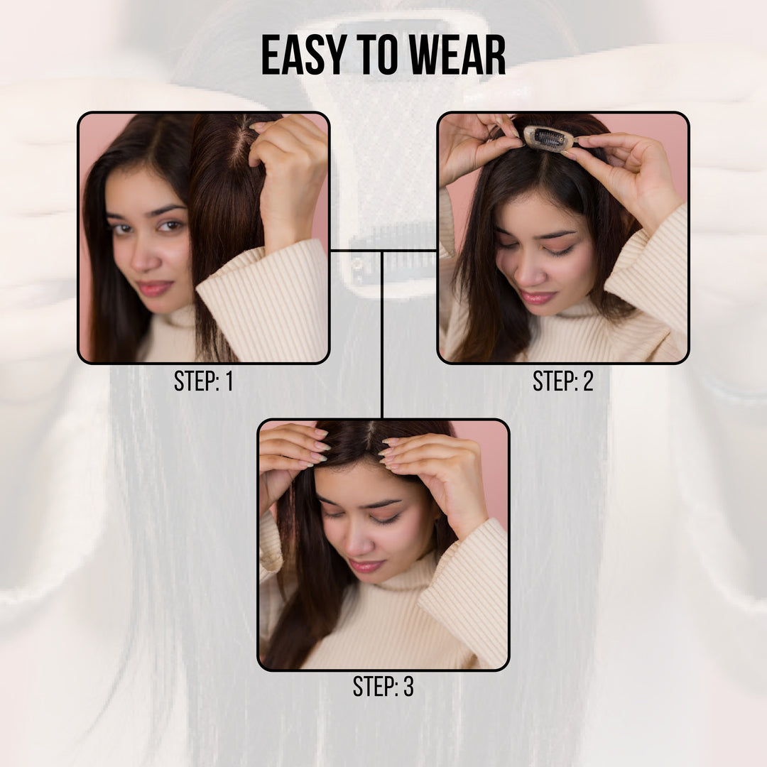 Mini Scalp Topper ( 100% human hair )