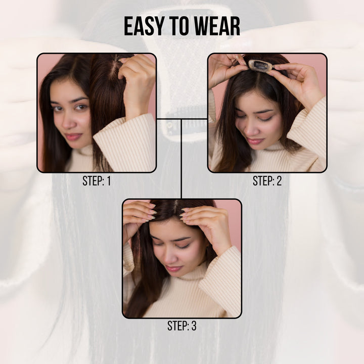 Mini Scalp Topper ( 100% human hair )