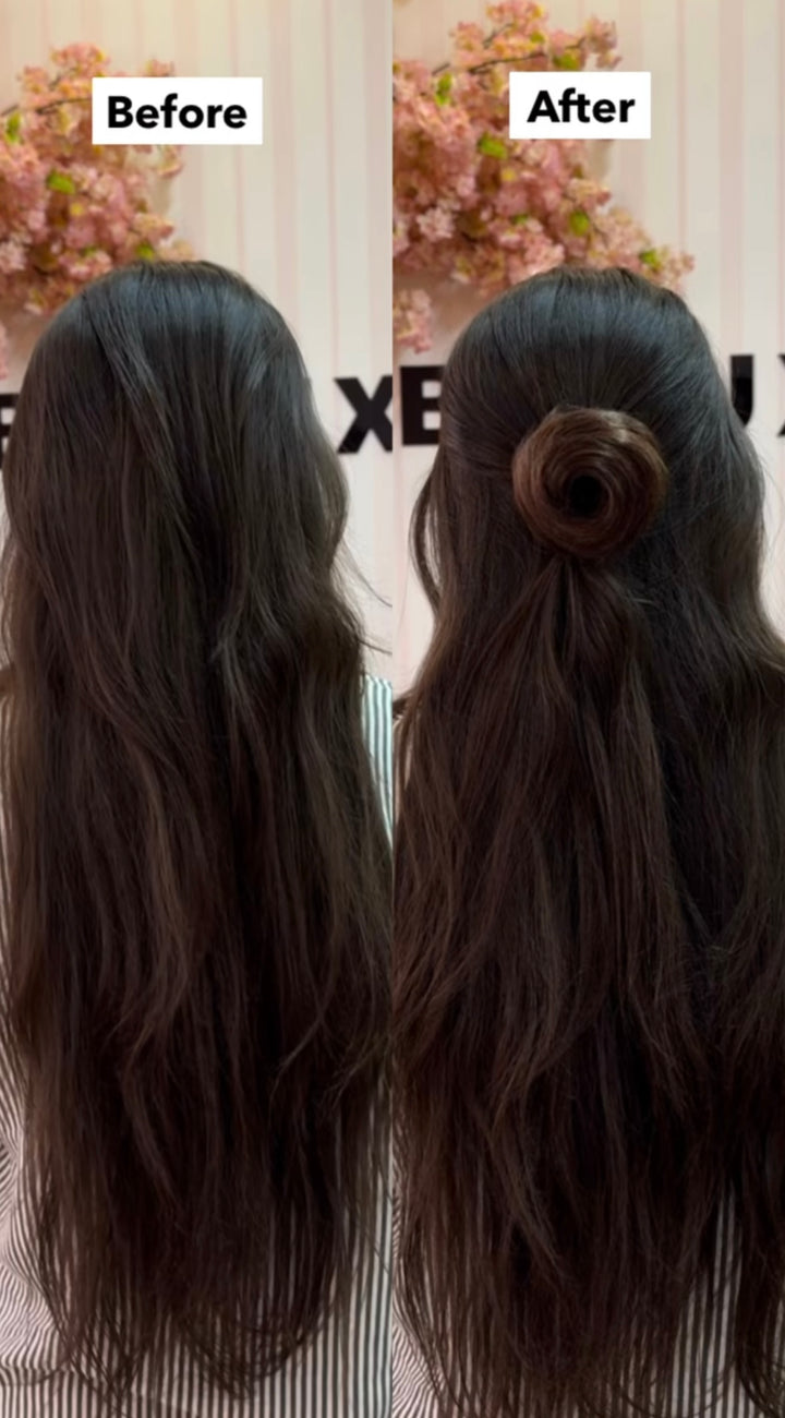 Real hair Clip-on Bun