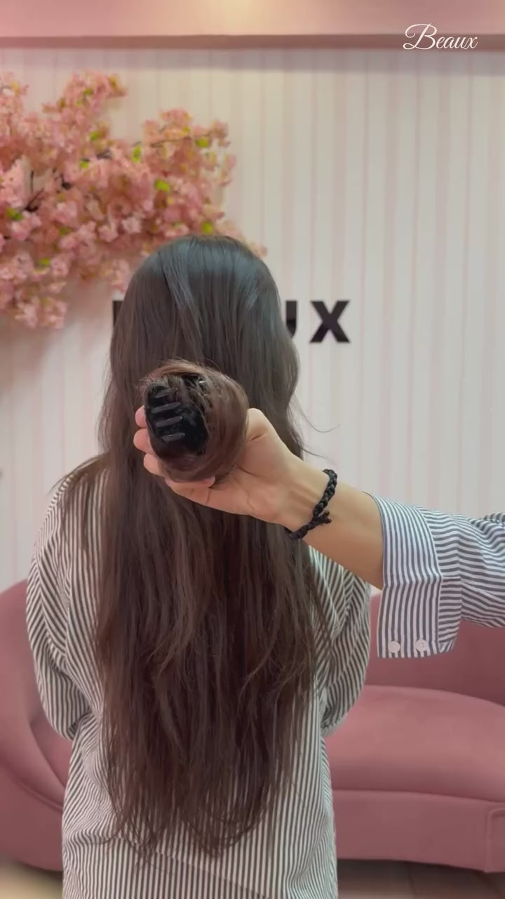 Real hair Clip-on Bun