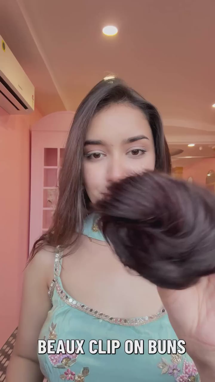 Real hair Clip-on Bun