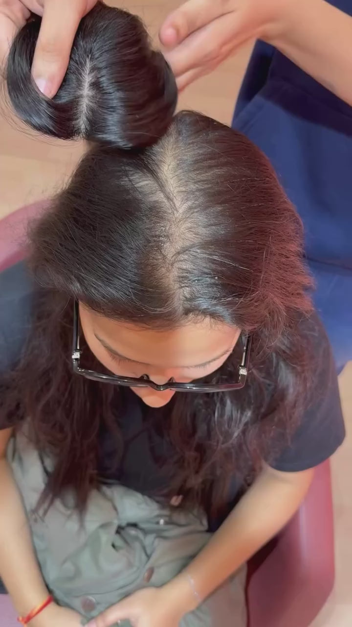Mini Scalp Topper ( 100% human hair )