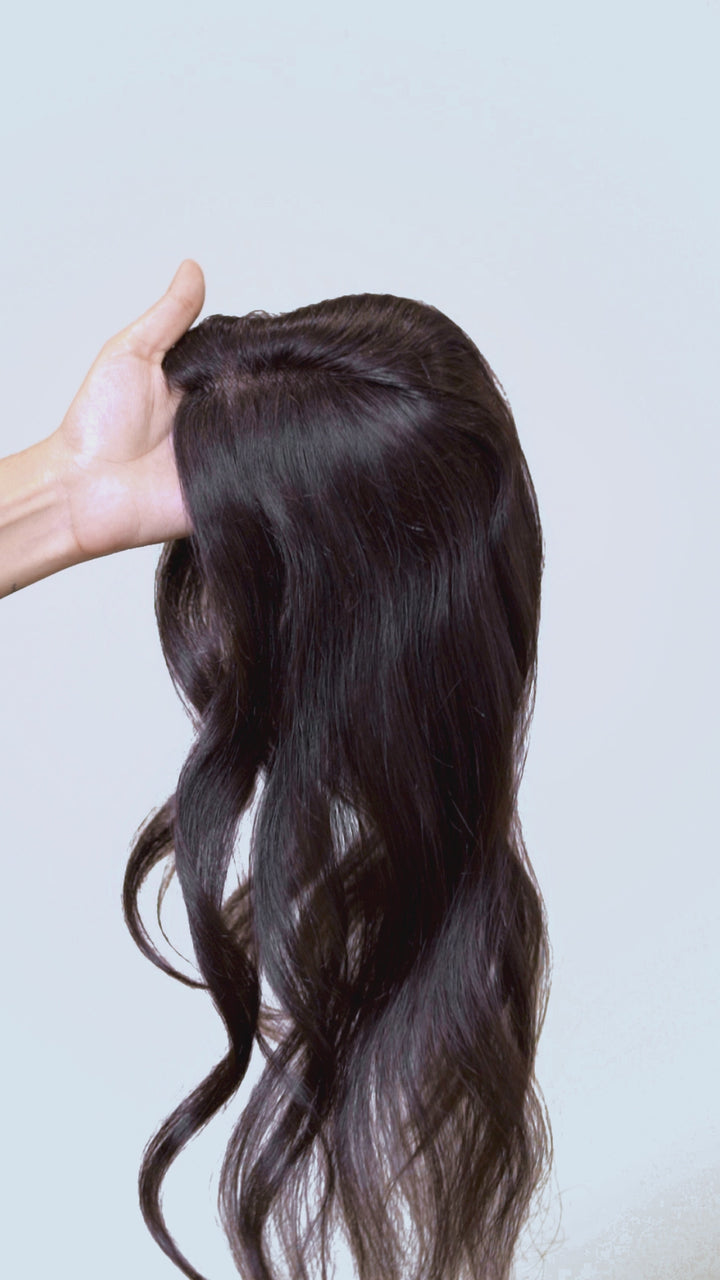 Monofilament Clip-in Human Hair Women's Topper